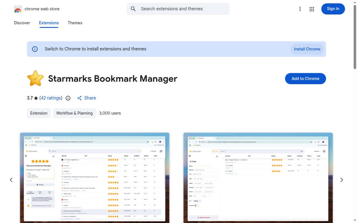 Starmarks screenshot