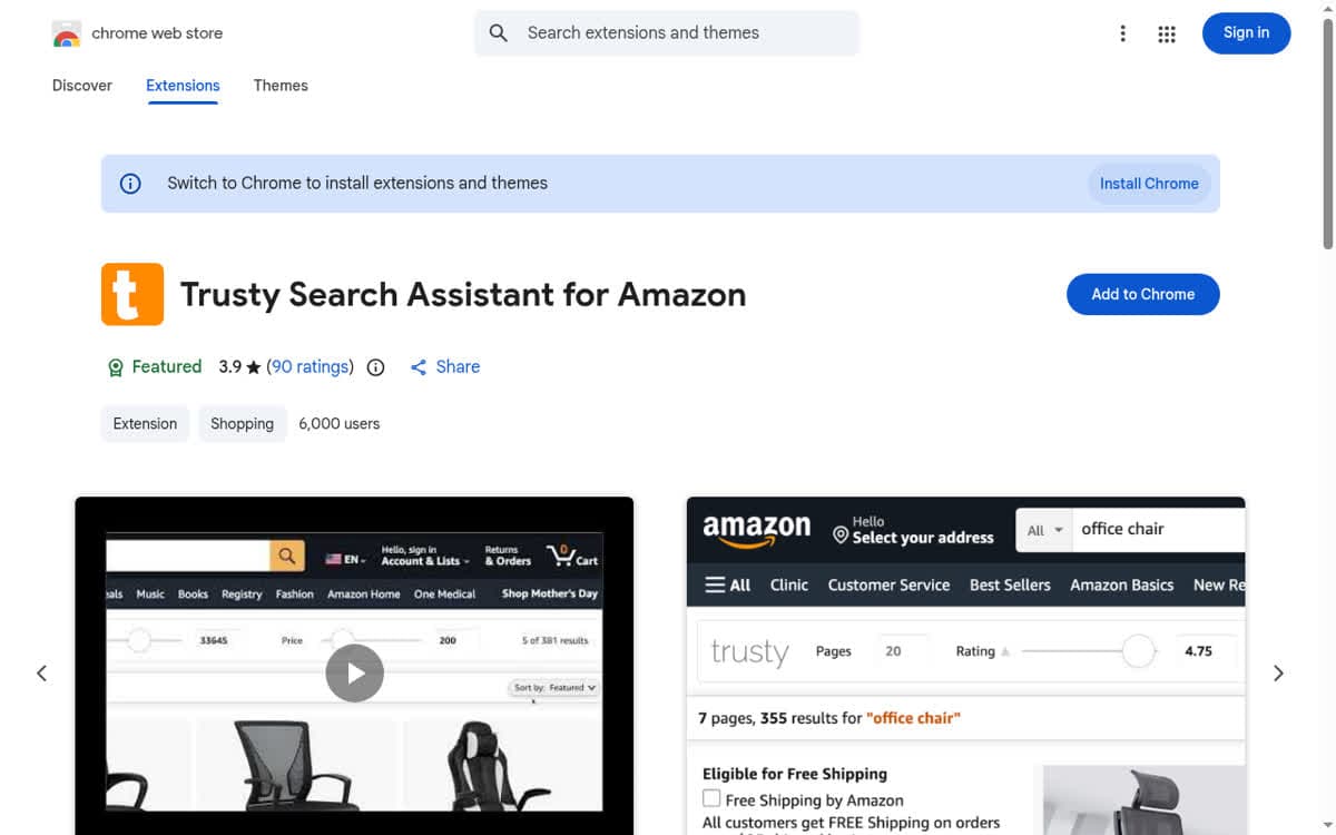 Trusty Search Assistant screenshot